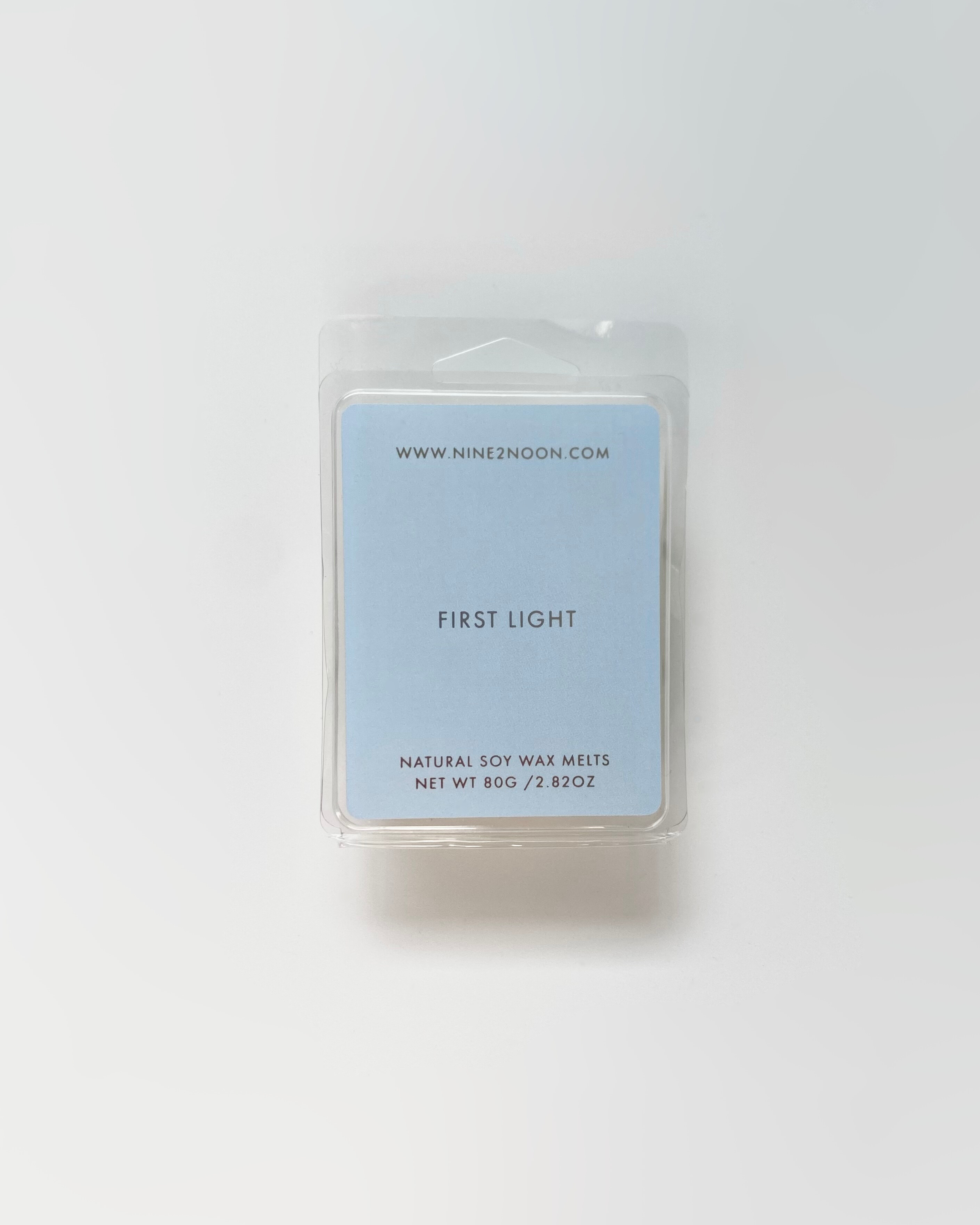 Nine2Noon First Light wax melt made with natural soy wax.