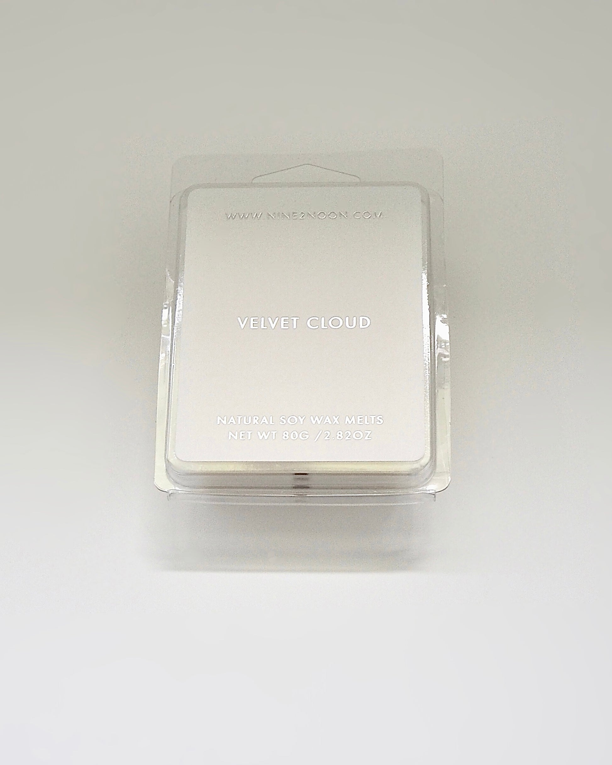 Nine2Noon Velvet Cloud wax melt made with natural soy wax.